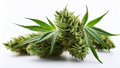 cannabis on white background