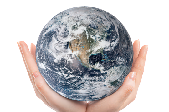 Earth Held In Hands