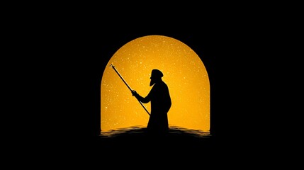 Guru Nanak Jayanti Silhouette Illustration