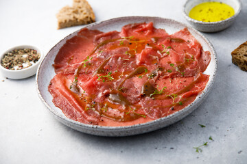 Traditional beef carpaccio