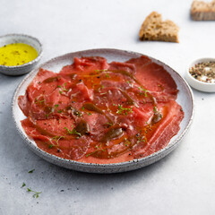 Traditional beef carpaccio