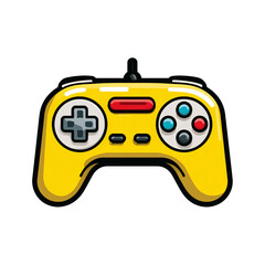 Fototapeta premium Vibrant Flat Cartoon Gaming Controller Vector