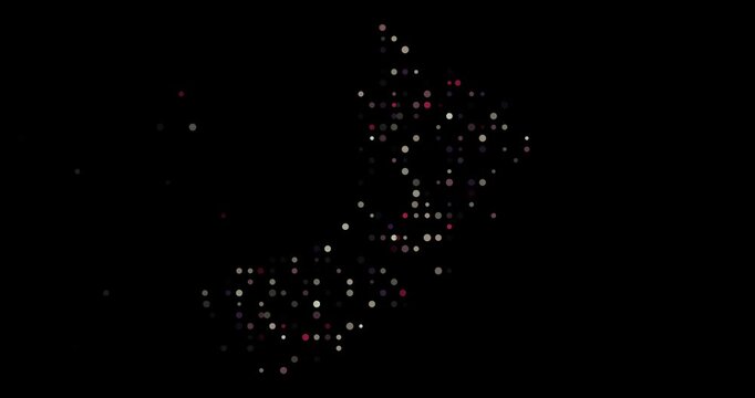 Digital Spheres Emerge Forming Hypnotic Oman Map Animation