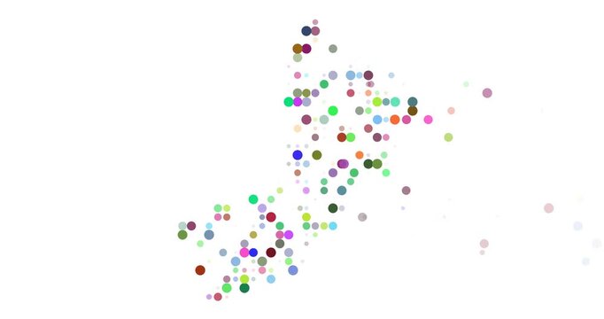 Digital Spheres Emerge Forming Hypnotic Oman Map Animation