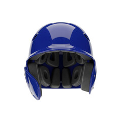 Modern blue baseball batting helmet a professional sport safety equipment for a player