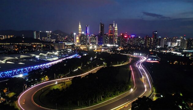 Kuala Lumpur Cityscape Night Racing.