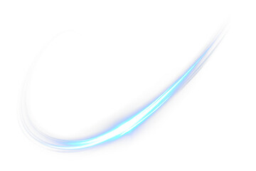Blue light streak abstract design blue glow effect light trail PNG image for overlay transparent background