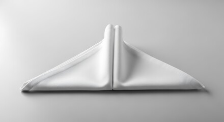 Elegant triangular white napkin presentation for sophisticated dining table