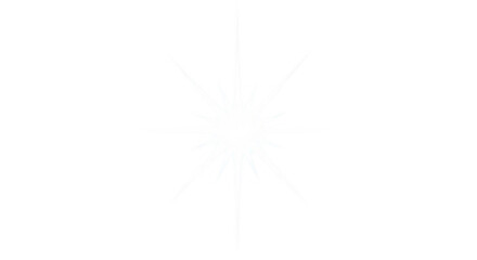 Glittering White Starburst Effect | Abstract Light Flare on Transparent Background for Festive Design and Overlays