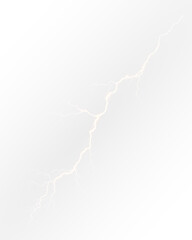 Lightning bolt with electric discharge PNG for backgrounds, overlays, and effects in transparent format