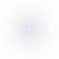 Create a stunning Circular Light Flare Effect with a vibrant Blue Glow for use as a PNG overlay in any project