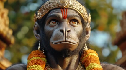 Golden Ganesha statue with intricate gold jewelry and headpiece. Symbolic representation of wisdom and intellect.