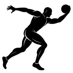 silhouette of a football player