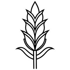 Rice Plant Silhouette