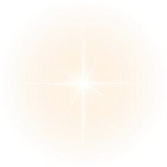 Sunlight Effect, Bright Light, Starburst, Lens Flare, Orange Light PNG Overlay for digital design and art