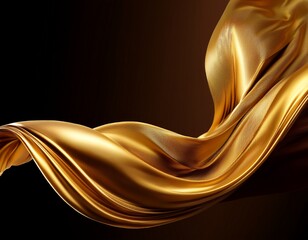 golden silk fluttering in the wind