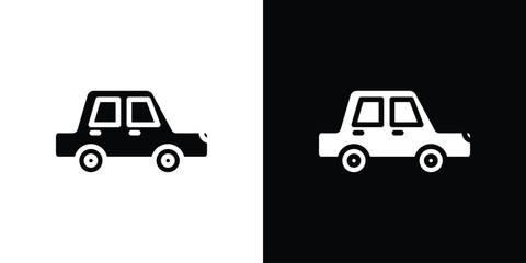Taxi icon silhouette vector illustration isolated flat style