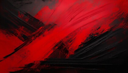 red and black grunge brush stroke abstract background
