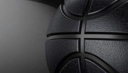 Black Basketball with 3D, Abstract, Sport, and Texture.