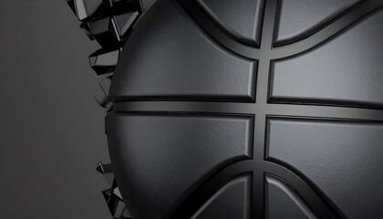 Abstract Basketball Breaking with Dark, and Sporty.