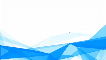 Abstract Blue Polygonal Network Background.