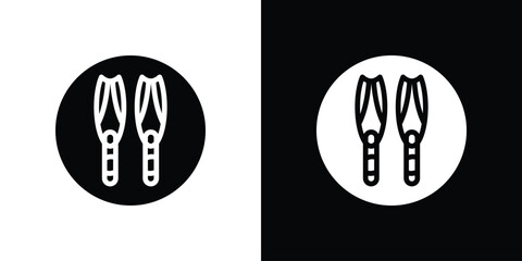 Scuba diving icon silhouette vector illustration isolated flat style