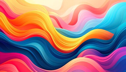 Abstract Colorful Wavy Background Design.