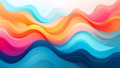 Colorful Abstract Wavy Background Design.
