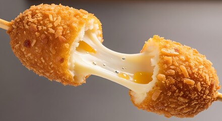 Mouthwatering Cheese Pull Corn Dog
