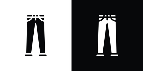 Fototapeta premium Pants icon silhouette vector illustration isolated flat style