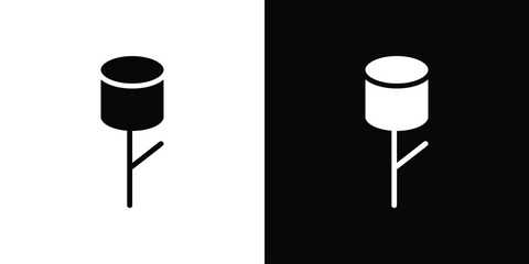 Marshmallow icon silhouette vector illustration isolated flat style