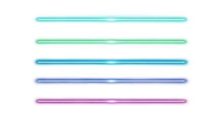 Neon Lines in Pastel Colors on White Background | Abstract Graphic Design Elements for Web, UI, and Social Media