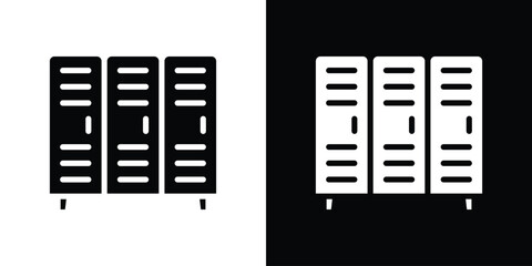 Lockers icon silhouette vector illustration isolated flat style