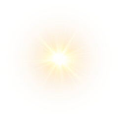 This is a sunburst light flare effect in PNG format with a sunny glow overlay and a transparent background