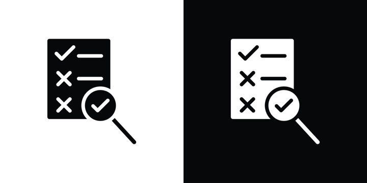 Inspection icon silhouette vector illustration isolated flat style