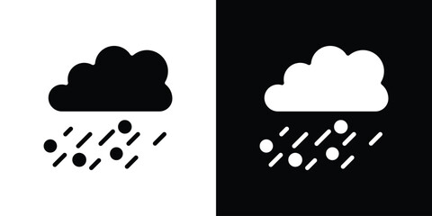 Hail icon silhouette vector illustration isolated flat style