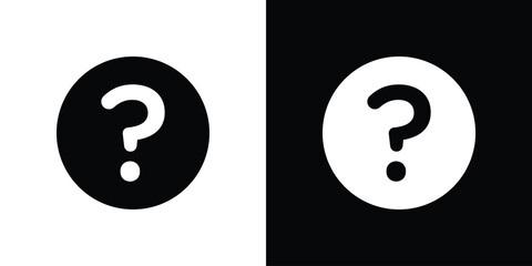 Doubts button icon silhouette vector illustration isolated flat style