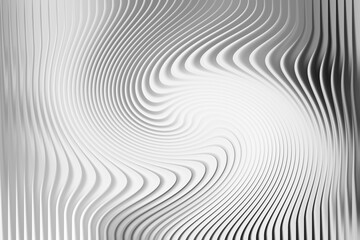 Abstract White Swirling Wave Pattern, Modern 3D Render, Geometric Background, Minimalist Design, Architectural Texture, Grey Scale, Smooth Curves, Elegant Wallpaper, Contemporary Art