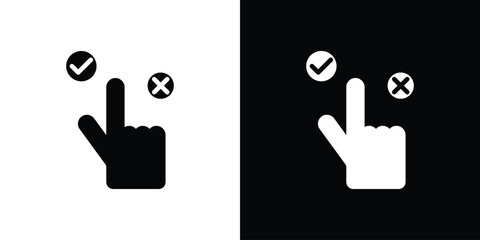 Choice icon silhouette vector illustration isolated flat style