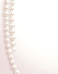 Obraz premium Pearl necklace on soft backdrop