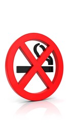 Fototapeta premium Red no smoking sign