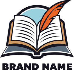 open book vector illustration open book logo
