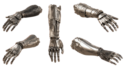 Metallic Robotic Arm Set