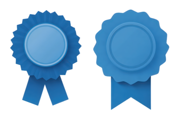 Two Blue Ribbons Award Badges