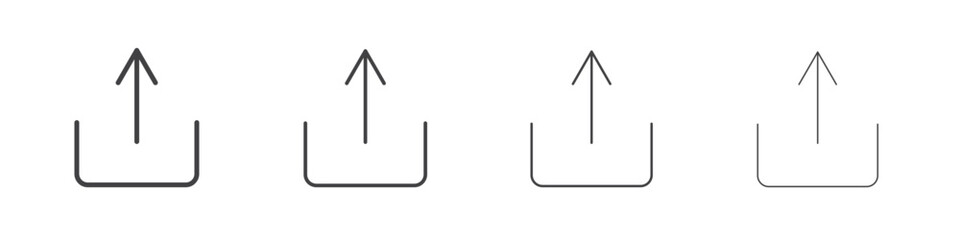 Upload icons for graphic and web design.