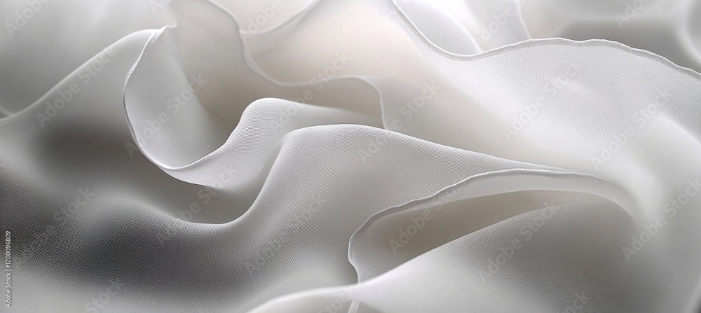 Poster soft silk fabric flowing smoothly, elegant texture and draping surface create an abstract background