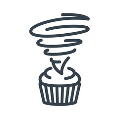 Whirlwind Cupcake Icon &ndash; Creative Dessert Illustration
