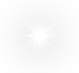 Bright star light shine effect PNG overlay for photography and graphic design transparent background