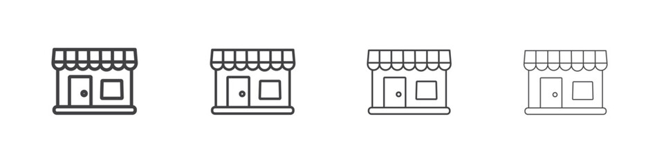 Store icons for graphic and web design.