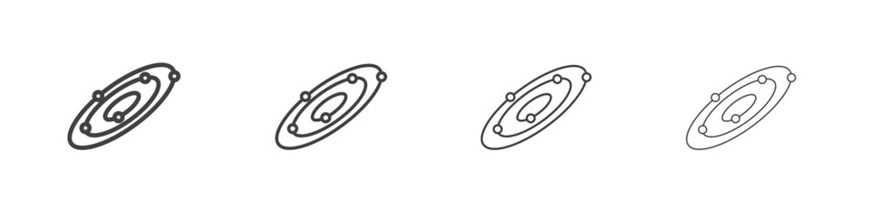 Space icons for graphic and web design.